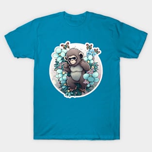 WaterColour Monkey illustration T-Shirt